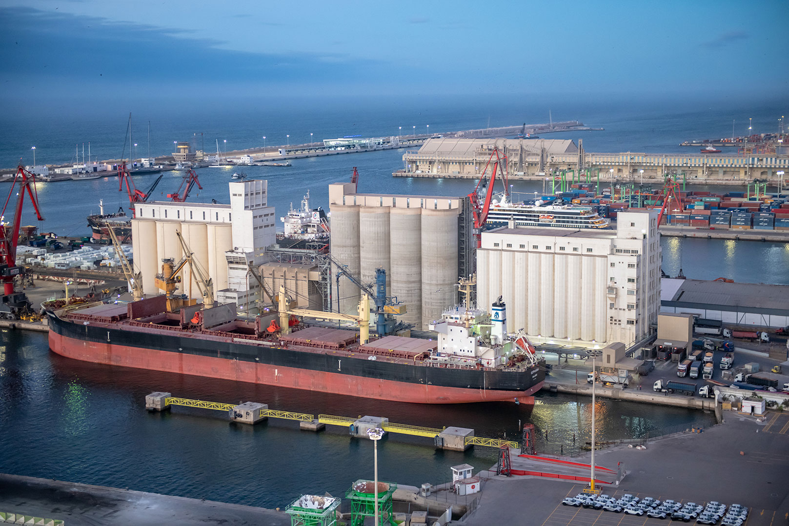 Importation de céréales par voie maritime